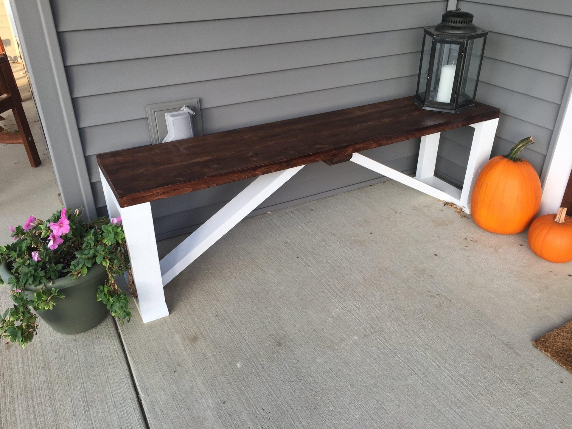 How To Make a Fall Farmhouse Bench