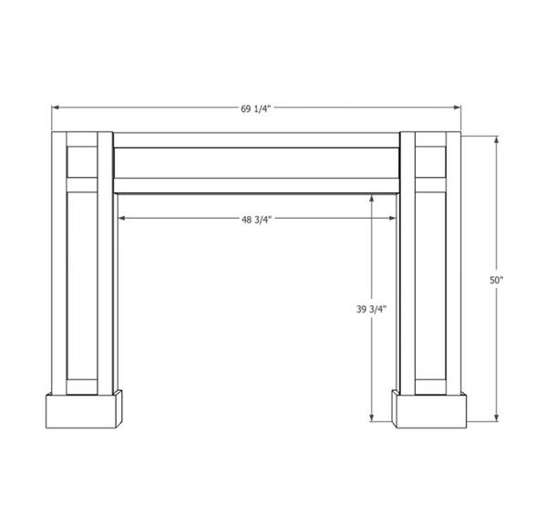 Shaker Fireplace Surround Pre-Cut DIY Build Kit